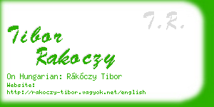 tibor rakoczy business card